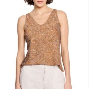 NIC+ZOE Tank swinging dots Top in Warm Brown